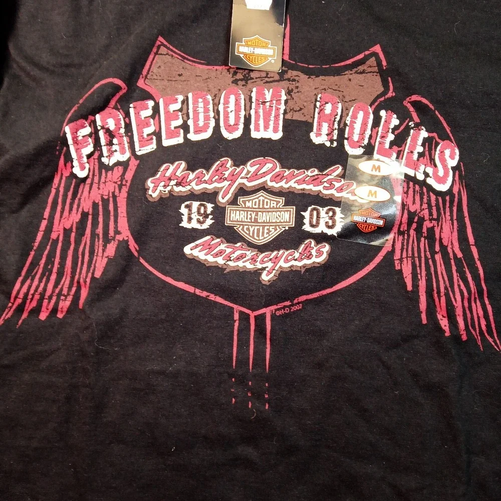 2007 Harley Davidson Freedom Rolls Long Sleeve Shirt Sz Med New NWT Ontario CA - Picture 2 of 11